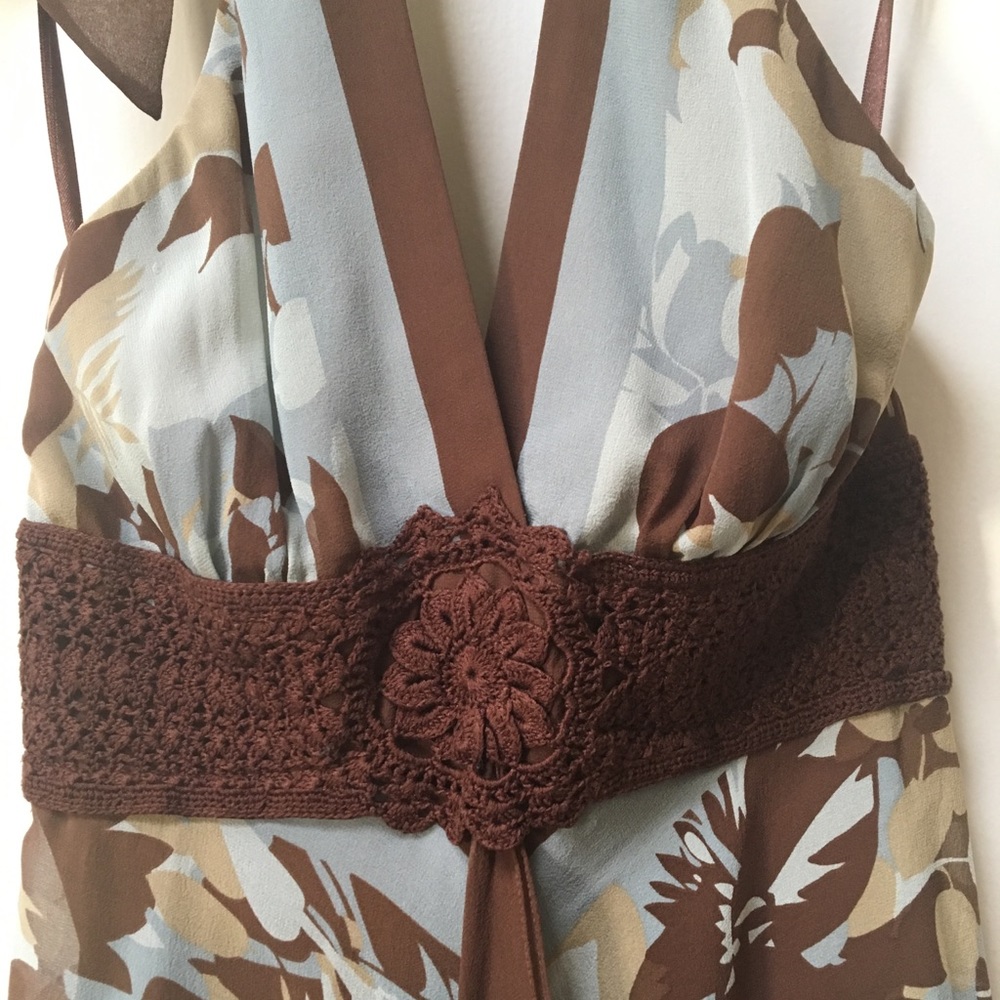 BCBG chiffon halter dress